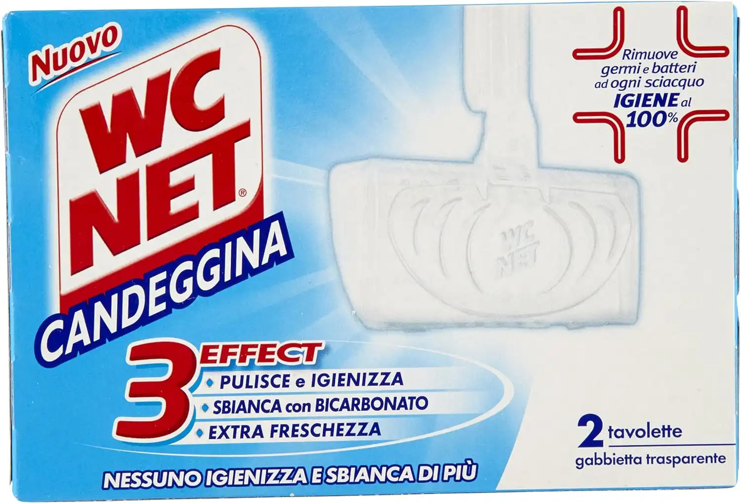 6x Wc Net Tavoletta Candeggina 3 Effect Igienizzante Per WC da 2 Pezzi x 6 91782