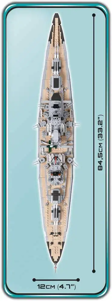 COBI Set Costruzioni 2030pz Corazzata Tedesca Battleship Bismark Gioco Bambini