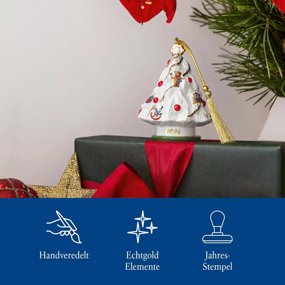 Villeroy & Boch Christmas Classics Addobbo Annuale 2024 Albero 7cm in Porcellana
