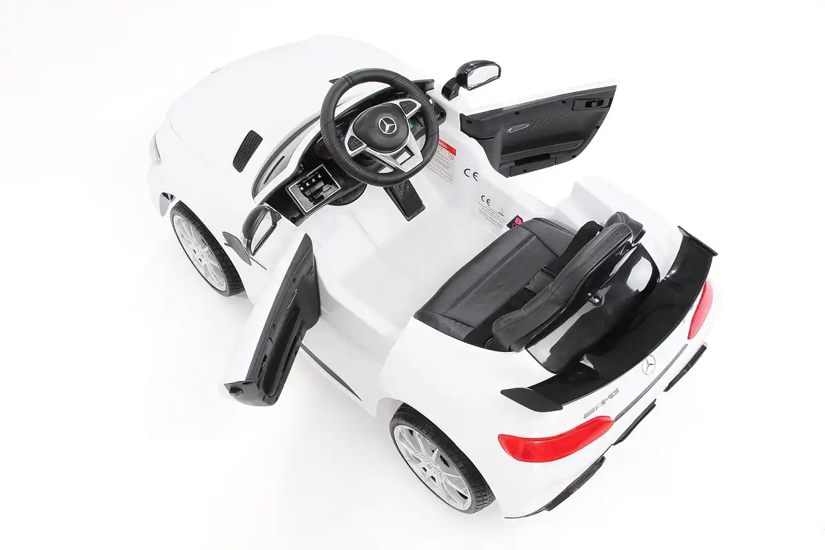 Auto Macchina Elettrico Per Bambini Mercedes AMG GTR 12V Bianco Con Luci e Suoni