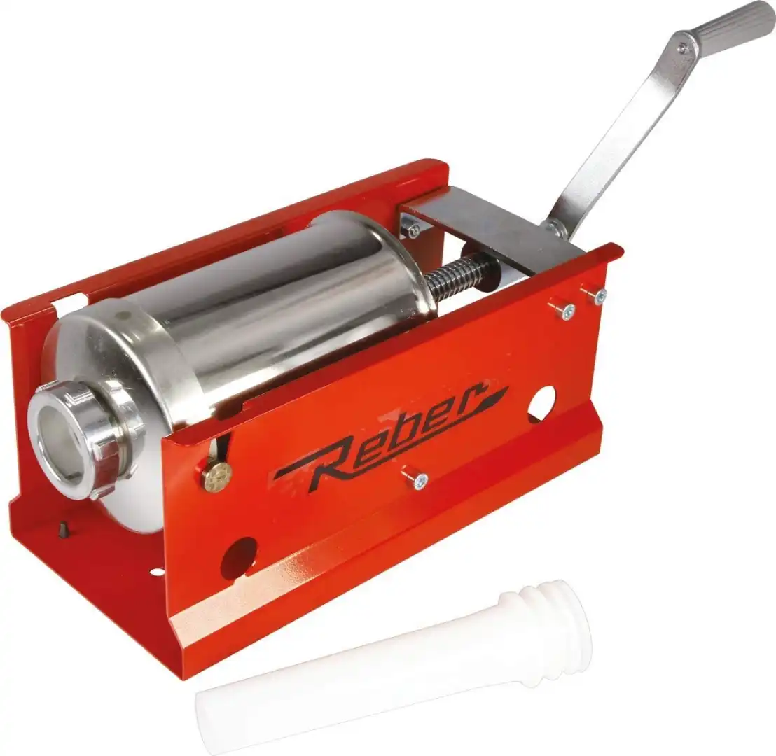 Insaccatrice Manuale Professionale 8Kg Rossa Tubo in Acciaio Inox Salumi