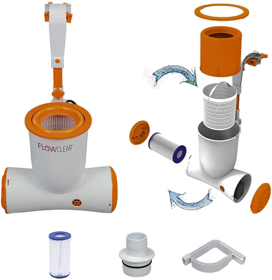 Pompa Filtraggio filtro a cartuccia skimmer skimatic piscina fuori terra 3.974 L