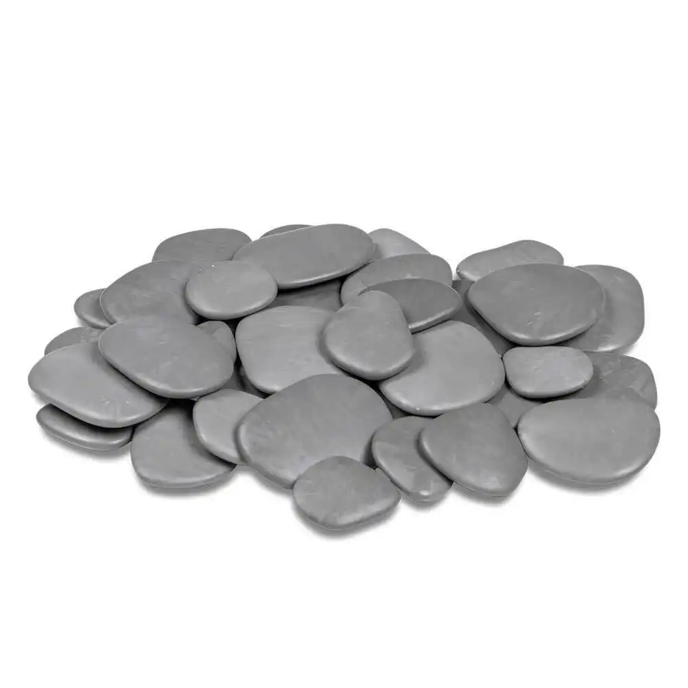 Re-Pebbles Confezione da 50 Sassi Decorativi Grigi 50x25cm in Plastica Riciclata