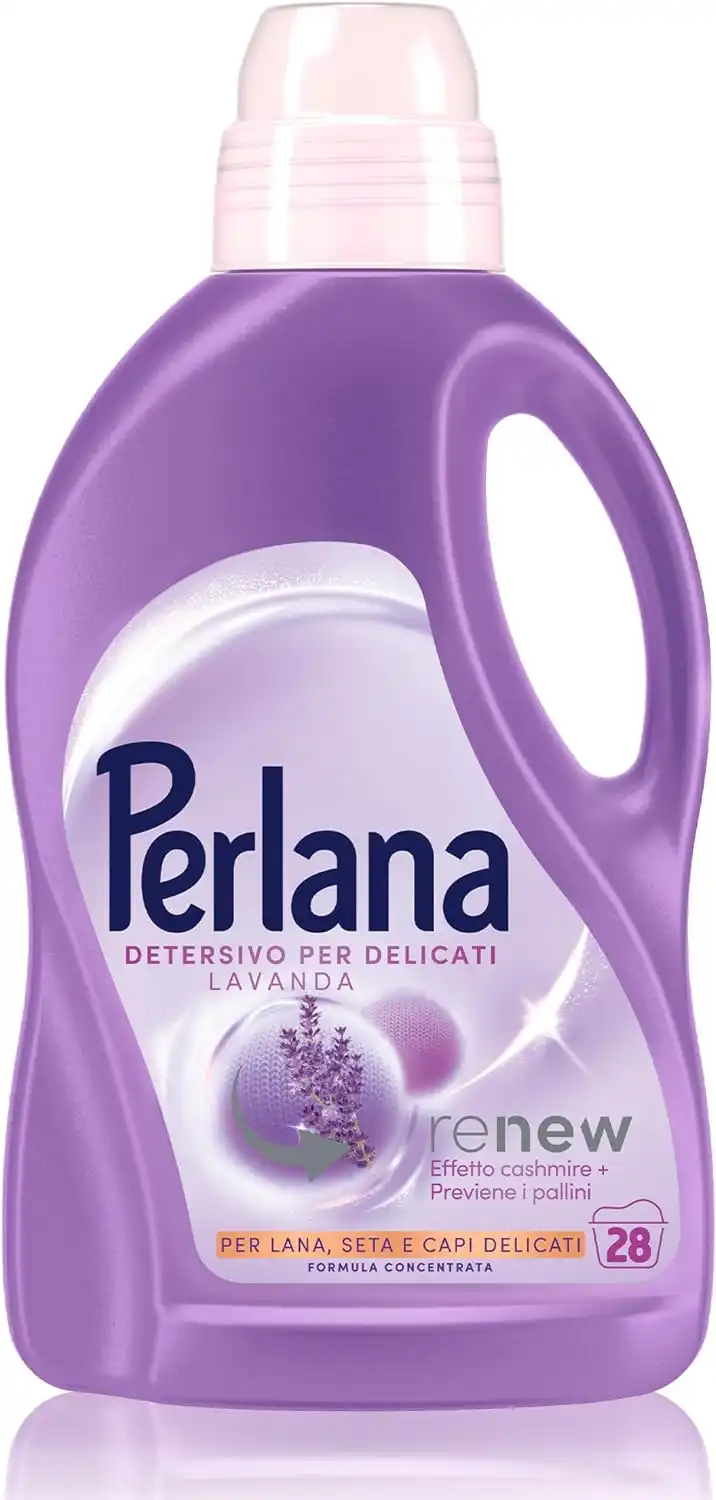 Perlana Renew Detersivo Liquido Lavatrice Lavanda Per Capi Delicati 28 Lavaggi