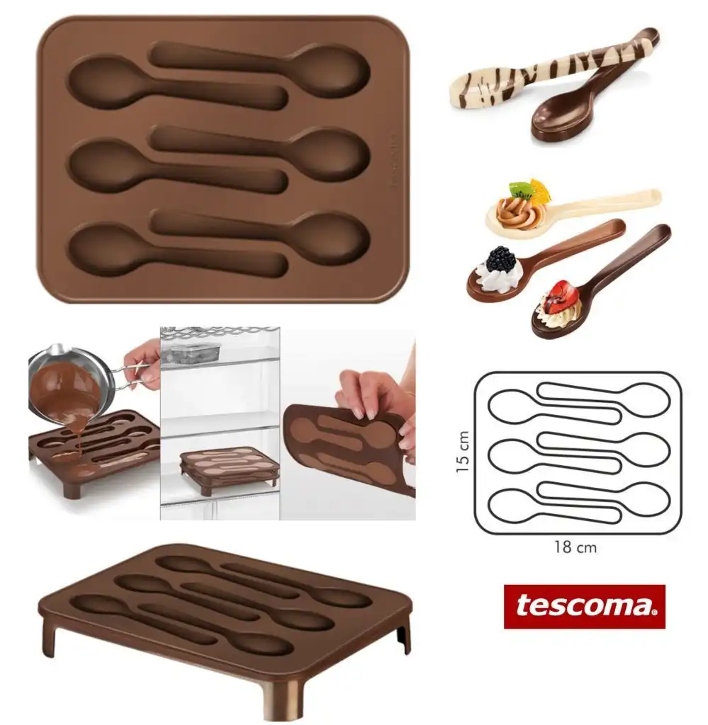 Stampo per cioccolatini a forma di cucchiaini cake design teglia in silicone