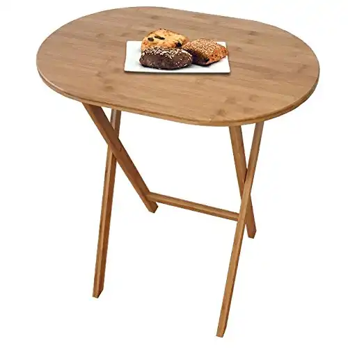 Tavolo in Bamboo Pieghevole 59,5 x 41 x 66 cm Versatile Esterno Giardino Camper