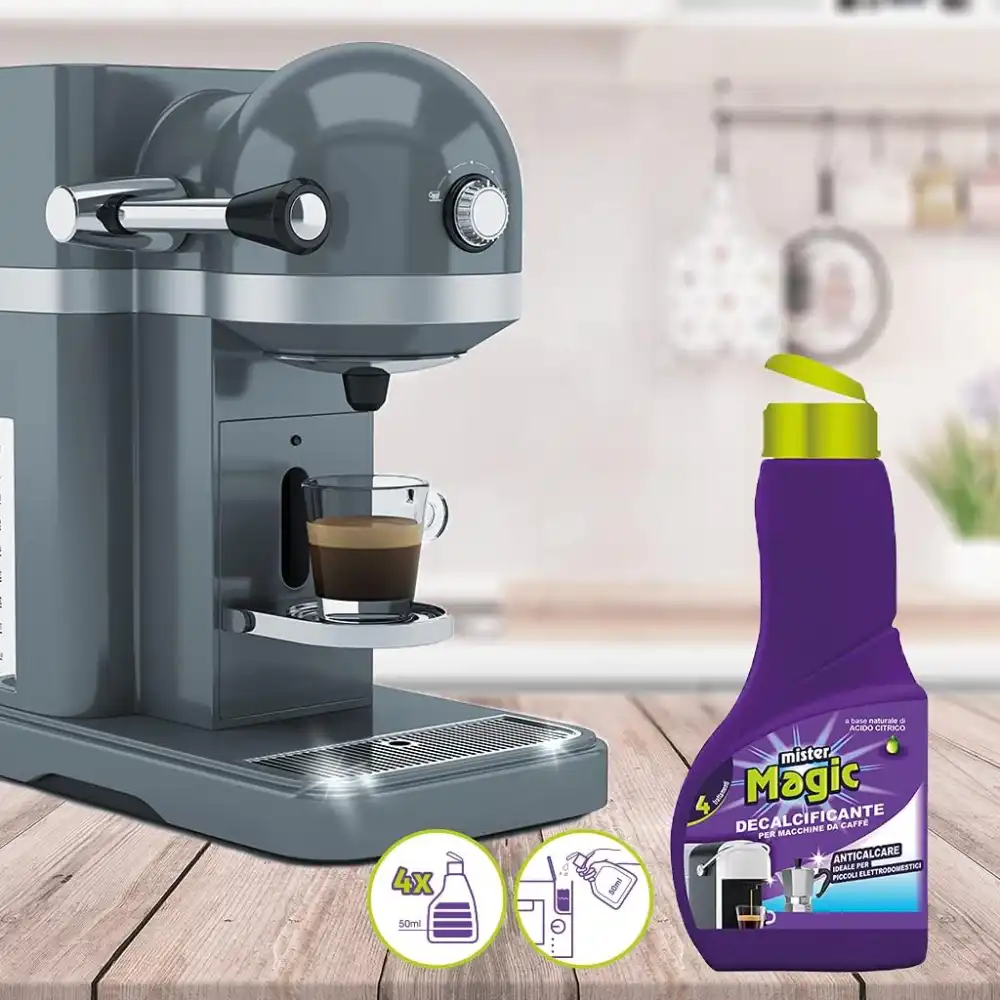 2x Mister Magic Decalcificante Macchinetta Caffè Trattamento Anticalcare 200ml