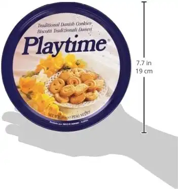 Playtime Biscotti Tradizionali Danesi in Latta da 454gr Biscotti al Burro