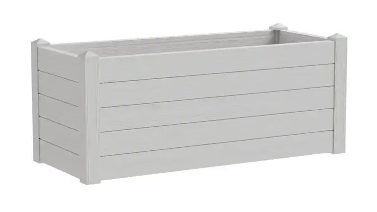 Vaso Fioriera Trama Snow Modulare Con Piedini e Riserva d'acqua 96x42xh38cm