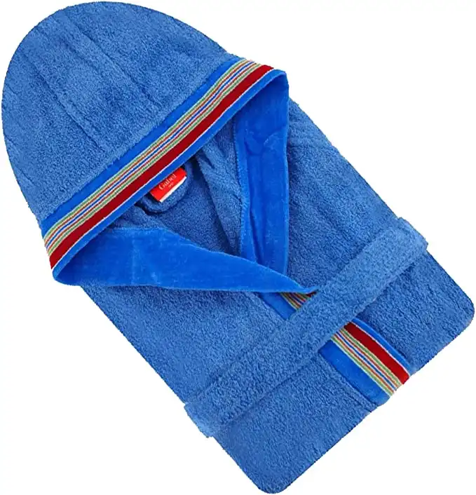 Accappatoio Baby Per Bambini PONGO Bluette GABEL Taglia XS Spugna Di Puro Cotone