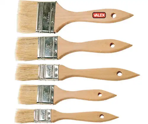 Set Kit di 5 Pennelli Pennello Piatto Assortiti Valex Misura 12 24 35 50 60mm