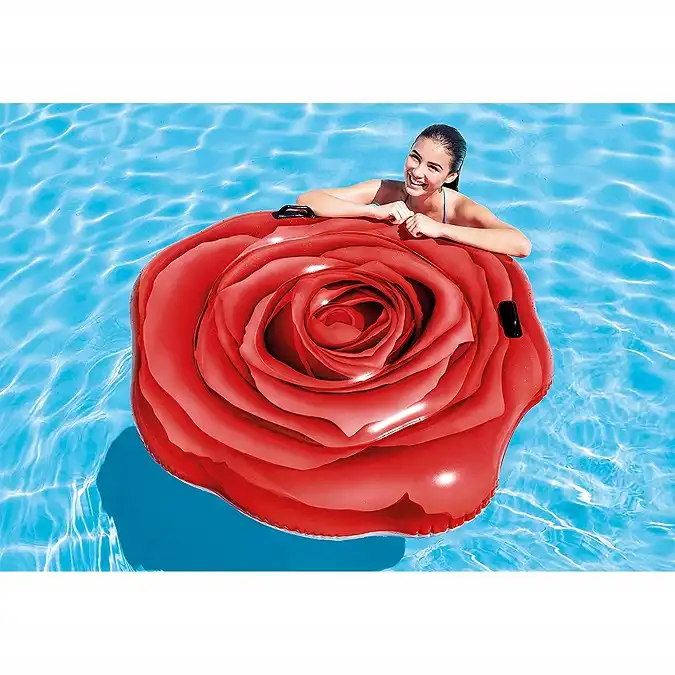 Materasso Materassino Gonfiabile Rosa Rossa Fiore Piscina Mare Spiaggia Intex