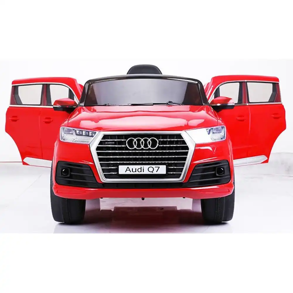 Auto Elettrica 12V Suv Per Bambini Audi Q7 ROSSO Telecomando Sportelli Apribili