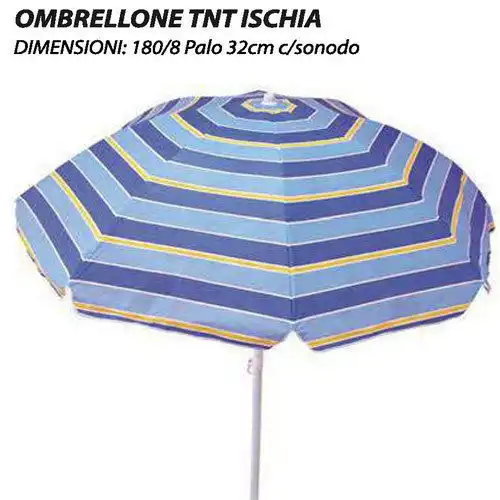 Ombrellone da Spiaggia per Mare Piscina Protezione dal Sole Tnt 200cm Tubo 32mm