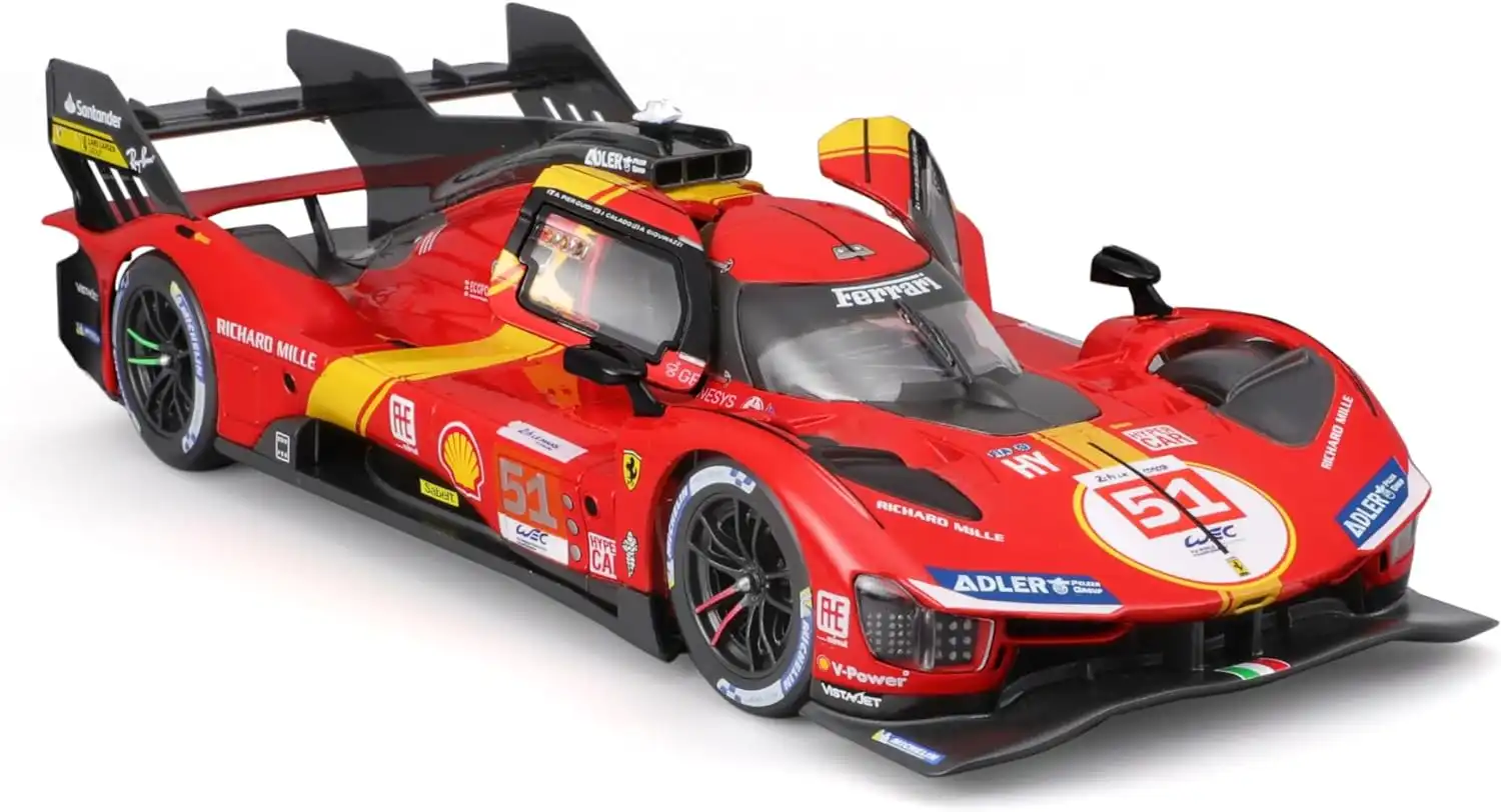 Bburago Ferrari Racing - 499P LMH 2023#51 - Rosso - Novità 2024 Scala 1:24