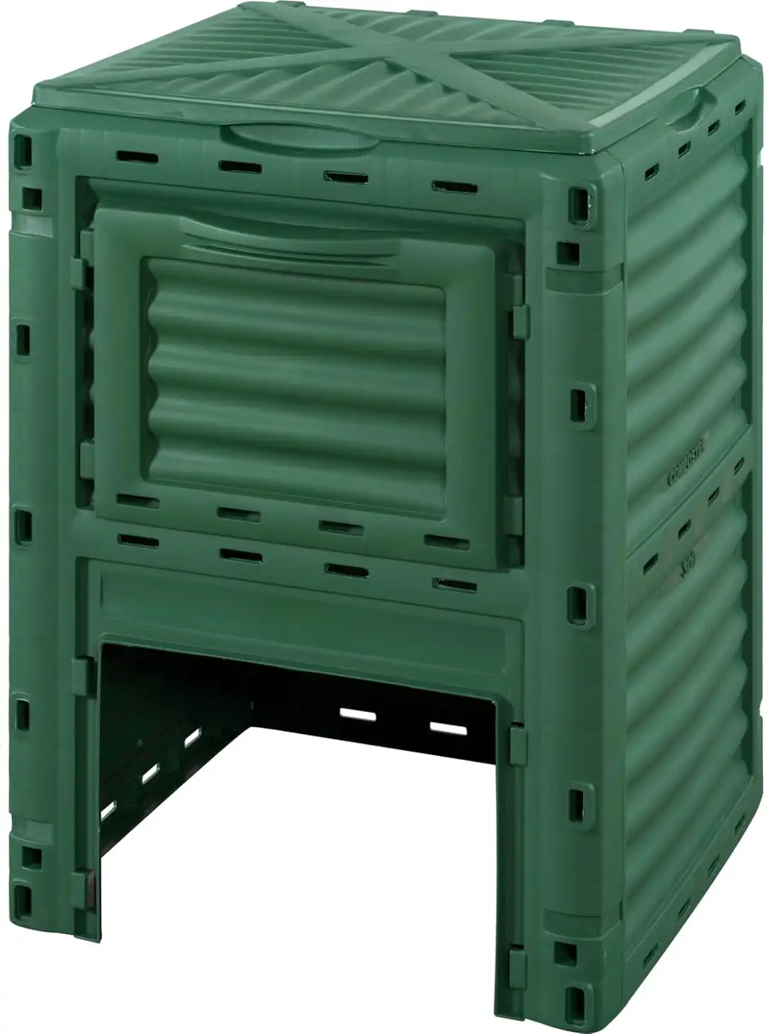 Compostiera 300L Contenitore Per Compostaggio in Polipropilene 61x61x83cm Verde