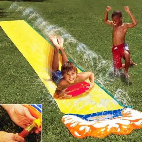 Acqua Scivolo 488x71 Cm Gioco Bimbi Piscina Per Da Esterno Giardino Water Zone