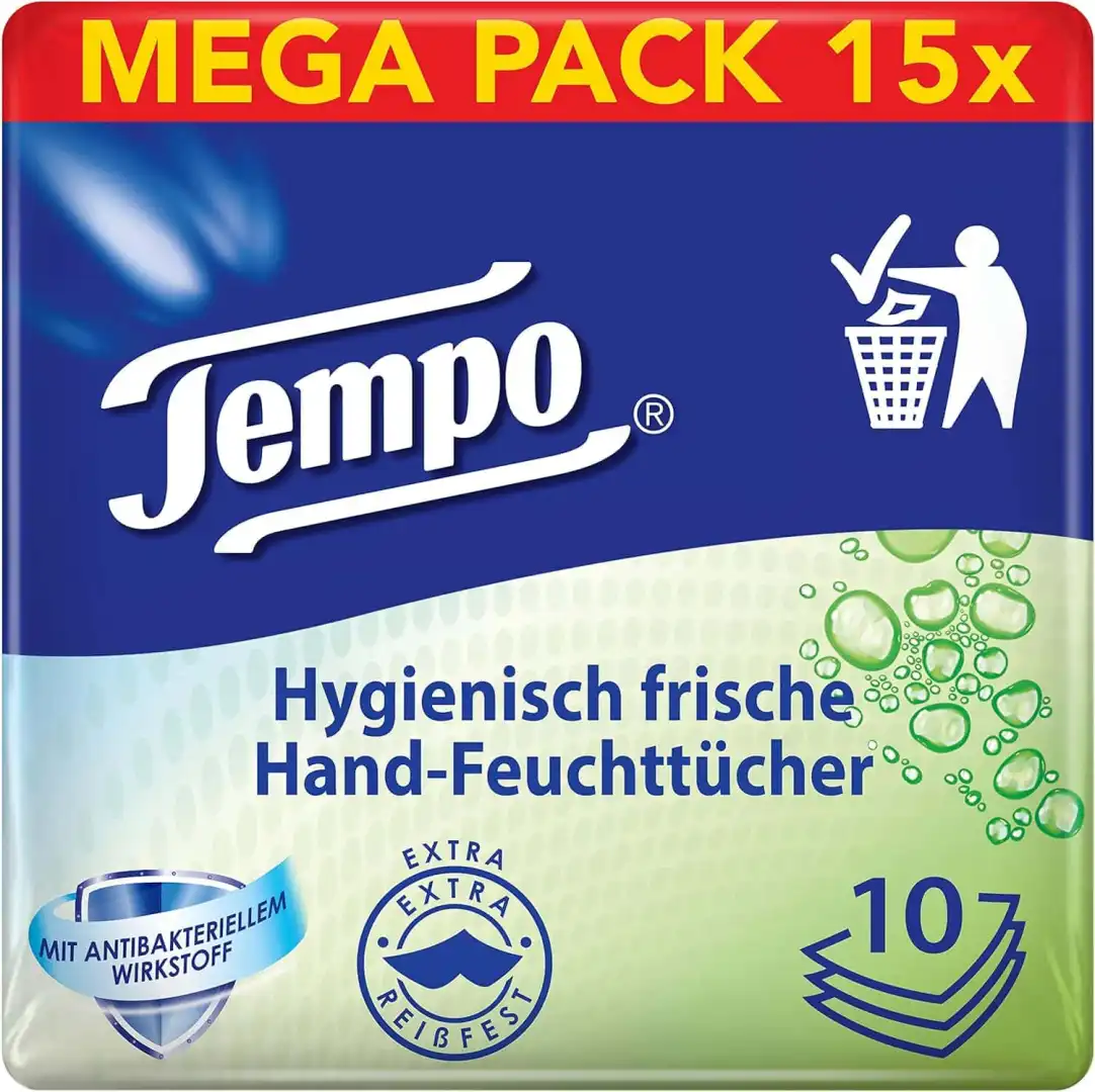 Tempo Fresh To Go Protect Fazzoletti Tempo Salviette 15 Confezioni Da 10 840612