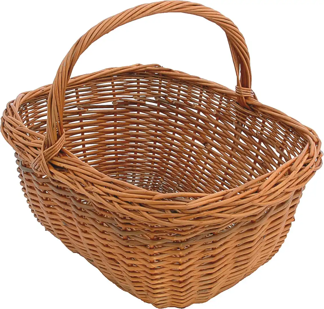 Cesta Cestino Cesto di Vimini Spaccato Per Funghi 39x34xh28cm Marrone