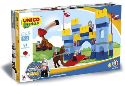 Castello Medioevale Costruzioni Mattoncini Gioco Per Bambini 91 Pezzi