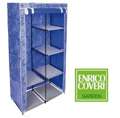 Armadio ENRICO COVERI in tessuto TNT guardaroba 89x46x169cm Blu