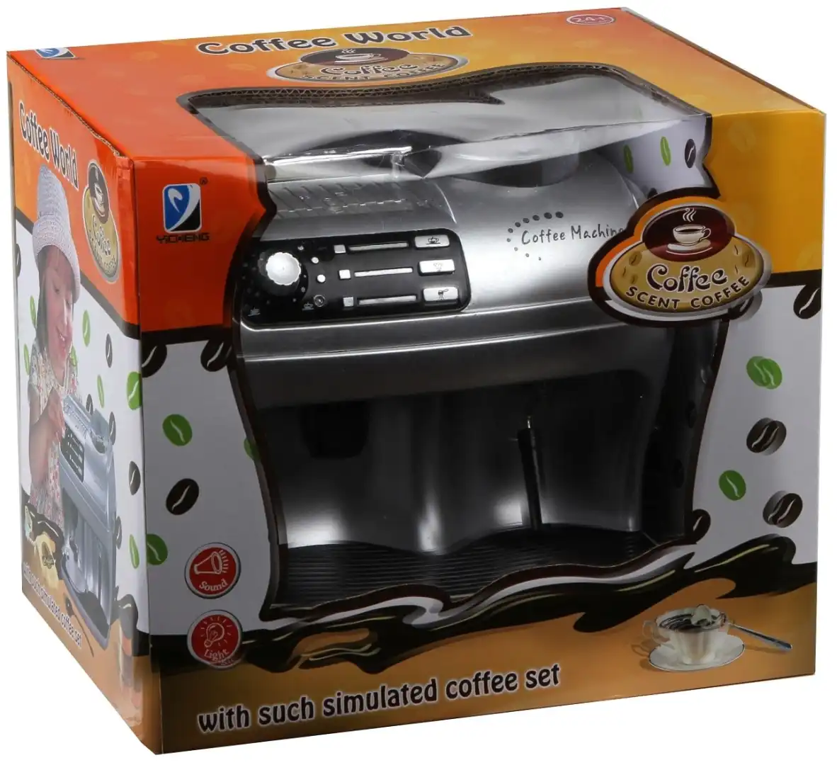 Gioco Macchina Caffe' Caffettiera Moka Espresso Giocattolo Bambine Luci e Suoni