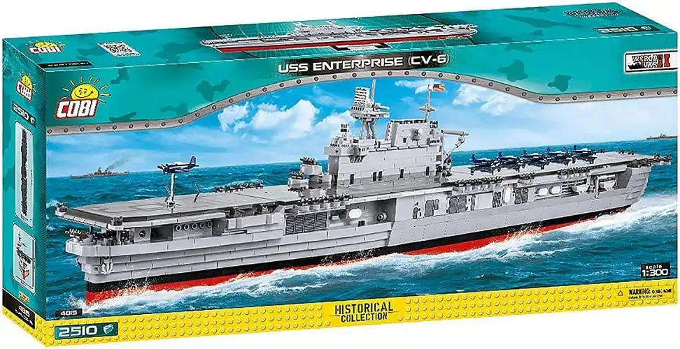 Set Costruzioni Bambini Cobi 2510 Pezzi USS Enterprise Portaerei Americana