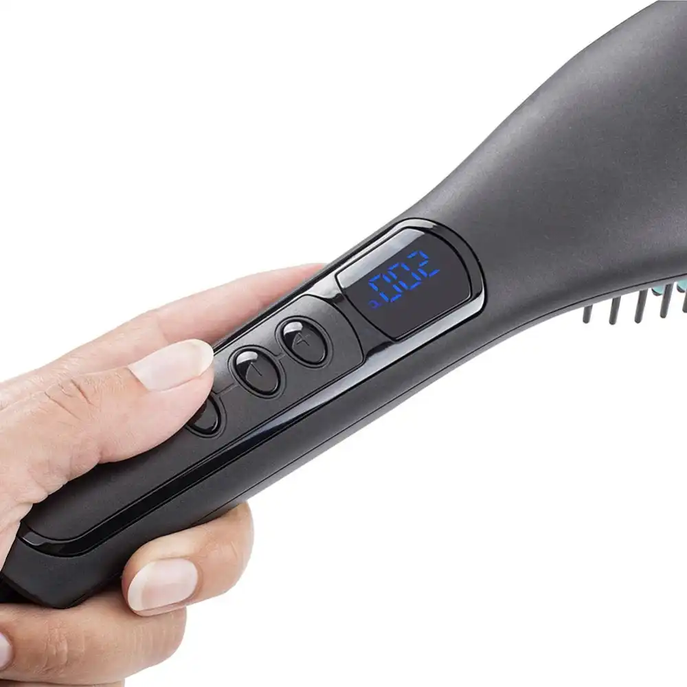 Spazzola Lisciante Piastra 2in1 Per Capelli Con Display Lcd Potenza 50W Tristar