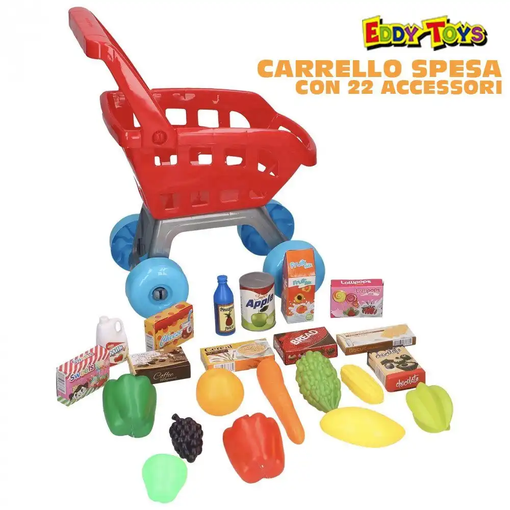 Carrello per la della Spesa 22 Accessori Alimenti Frutta Gioco per Bambine Bimbe