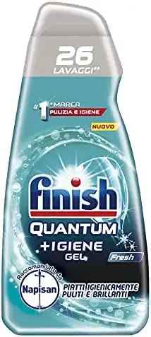 Finish Quantum Igiene Gel Detersivo Per Lavastoviglie Liquido 26 lavaggi piatti