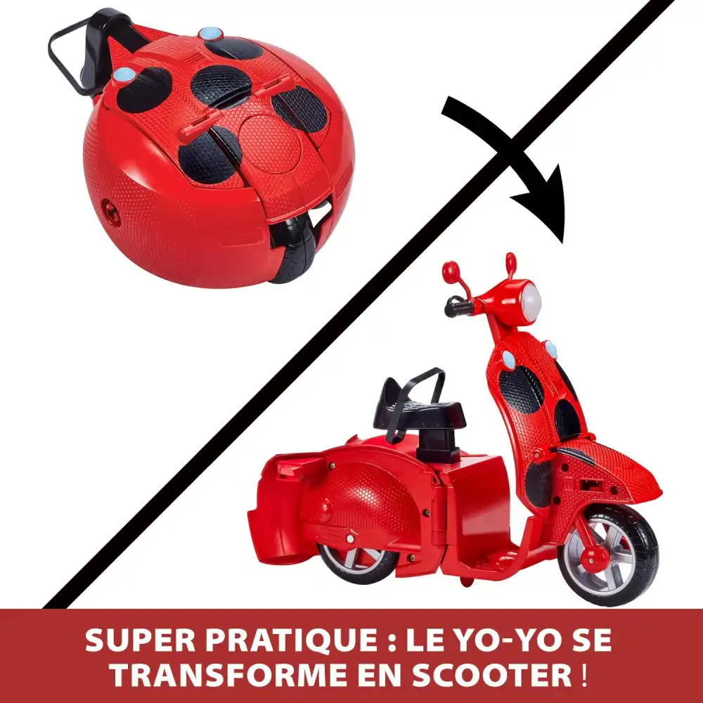 Scooter Miraculous Switch'n Go + Bambola inclusa Ladybug Lucky Charm 26cm Età 4+