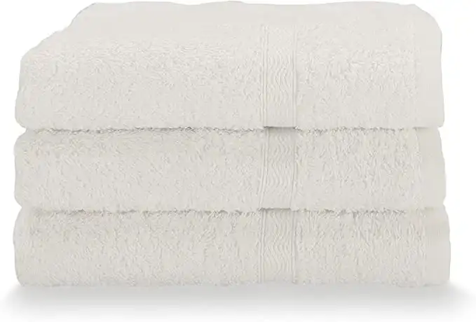 Set 3 Asciugamani Ospite Cm 40X60 Cotone Idrofilo 420 G/MQ Bianco Gabel