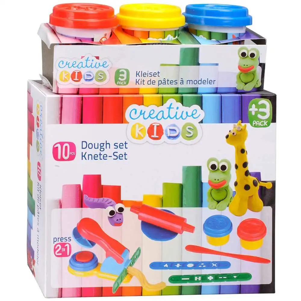 Plastilina Modellante Kit da 10 Pezzi Pasta Plastichina Play Dough con Accessori