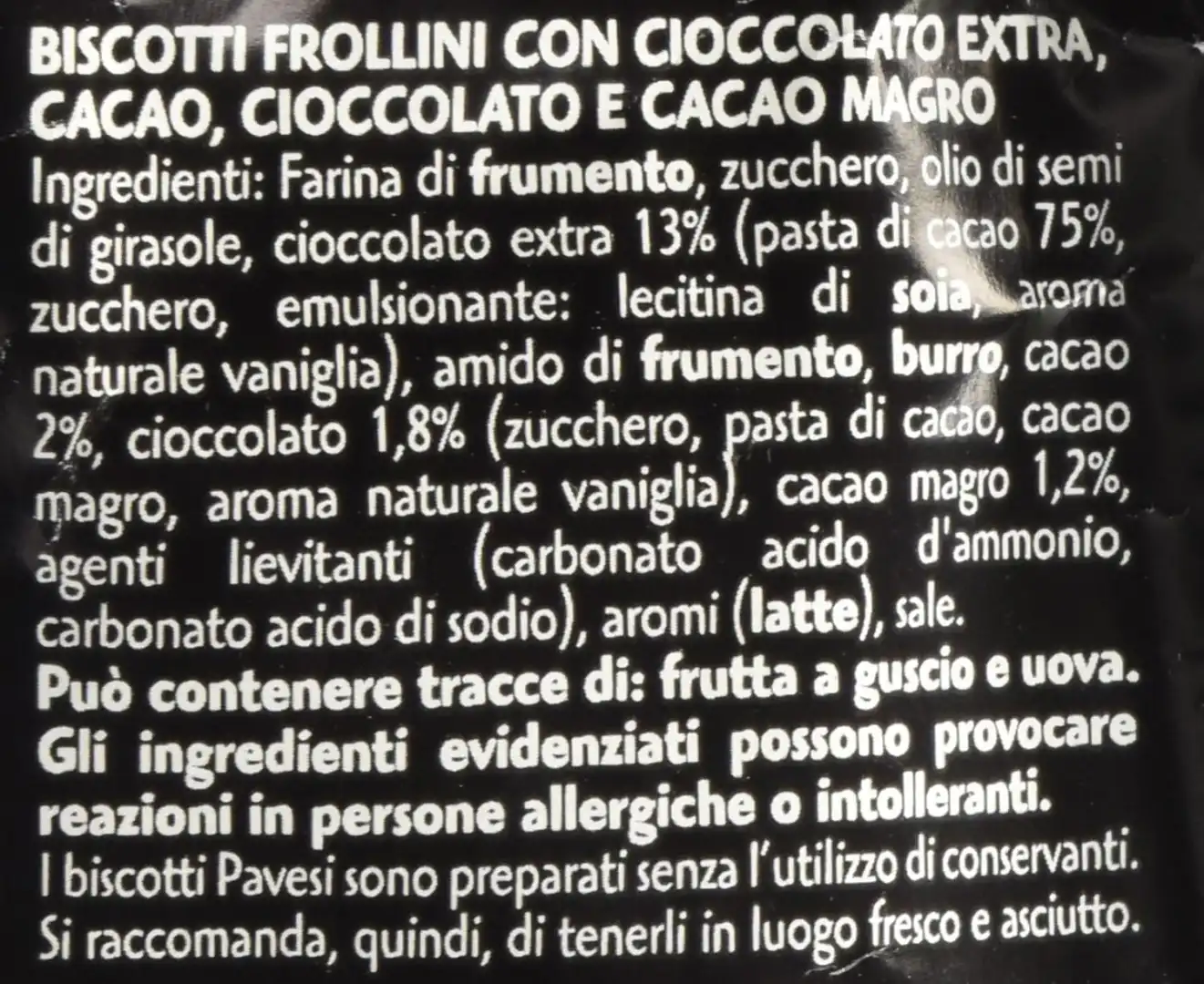 4x Biscotti Pavesi Gocciole con Cioccolato Extra Fondente Extra Dark 4x400g