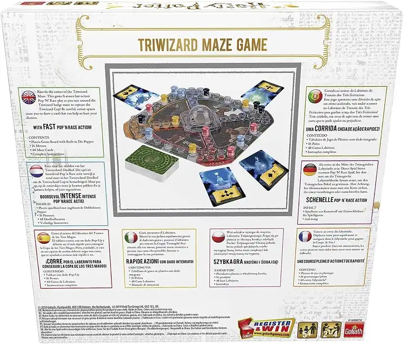 Gioco Harry Potter Torneo Tremaghi Gioco di Carte da 2 a 4 Giocatori Eta' 5+