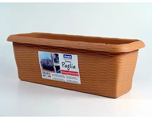 Fioriera da 50 cm Balconiere colore Terracotta Sistema Controllo dell'Acqua