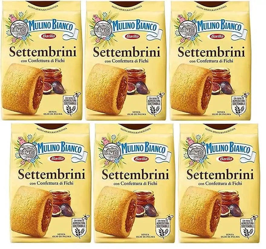 6 Confezioni Mulino Bianco Biscotti Frollini Settembrini con Confettura di Fichi