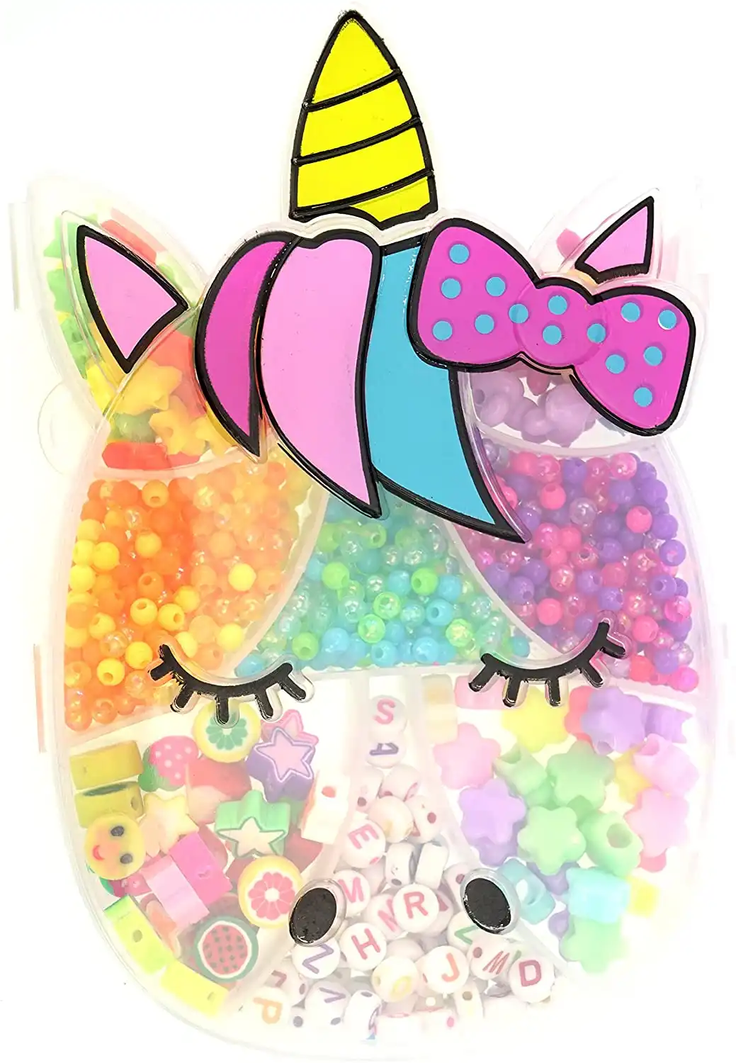 Unicorn Poket Box Kit Portatile Perline per Creare Bracciali e Collane Bambine