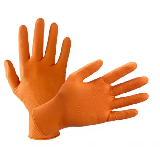 Arexons Guanti in Nitrile Spessorato Monouso Arancione Taglia M Confezione da 50