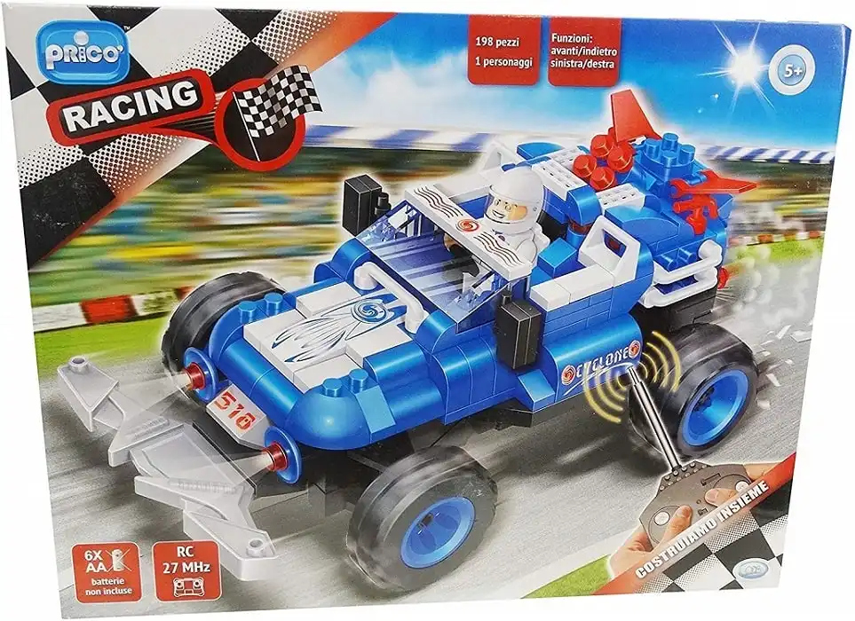Costruzioni Prico' Auto Sportiva Radiocomandata 27 Mhz 198 Pz Compatibili Lego