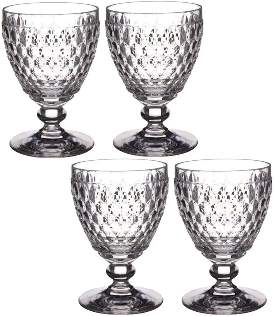 Villeroy & Boch Boston Trasparente 4 Pezzi Bicchiere Calice Vino Bianco 8cm
