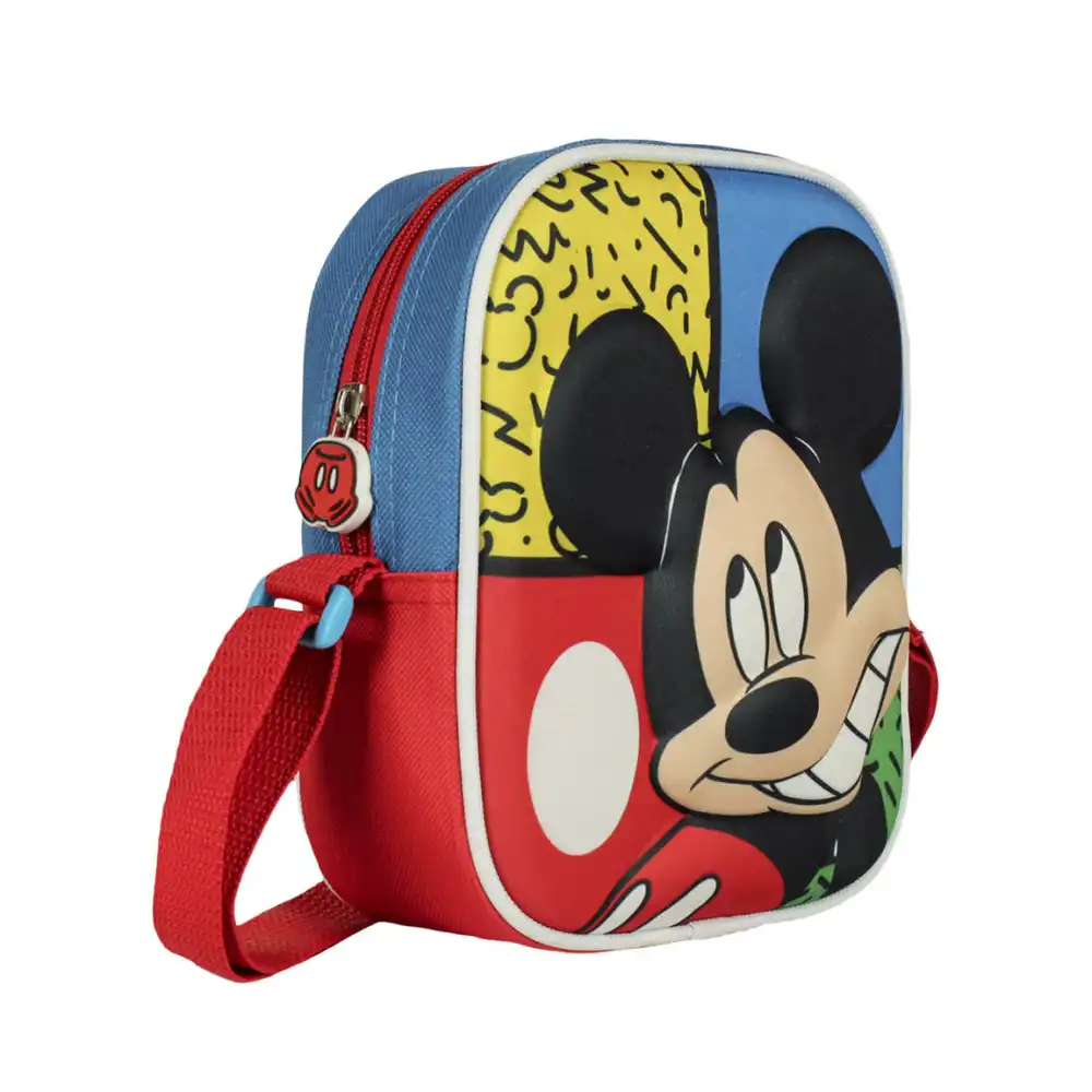 BORSELLO TRACOLLA 3D TOPOLINO MICKEY MOUSE BAMBINO ACCESSORIO REGALO RELAX SPORT