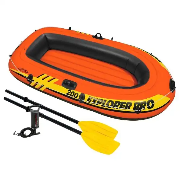 Canotto Gonfiabile Gommone con Remi e Gonfiatore Pompa per Mare Fiume Intex