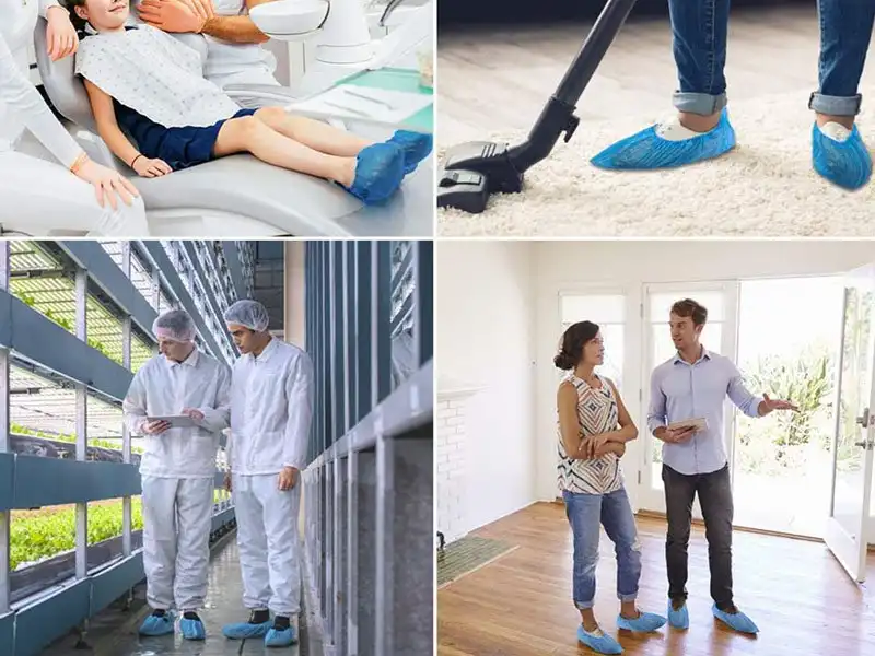 Set 100 Pezzi Copriscarpe Monouso Per Distributore Automatico Con Elastico