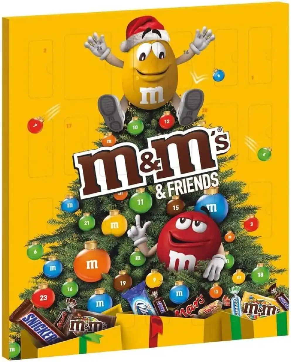 M&M's & Friends Calendario Dell'Avvento Natalizio Assortimento Misto 361g