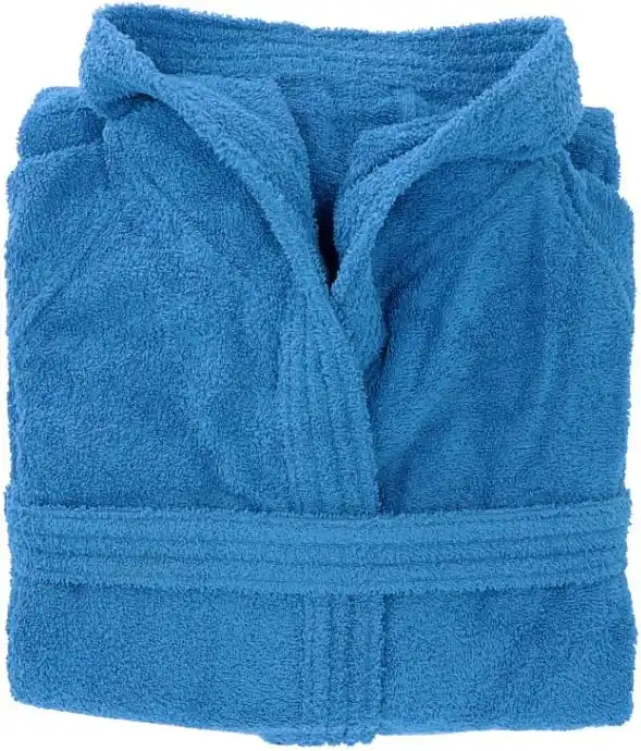 Gabel Accappatoio Adulto in Spugna di Puro Cotone Blu Elettrico Taglia S