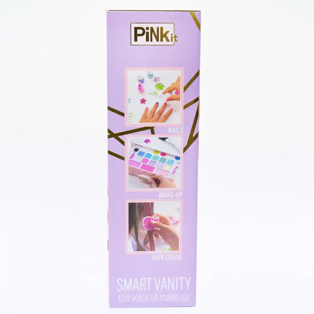PINKIT Smart Vanity Specchiera Interattiva Parlante con Trucchi e Led