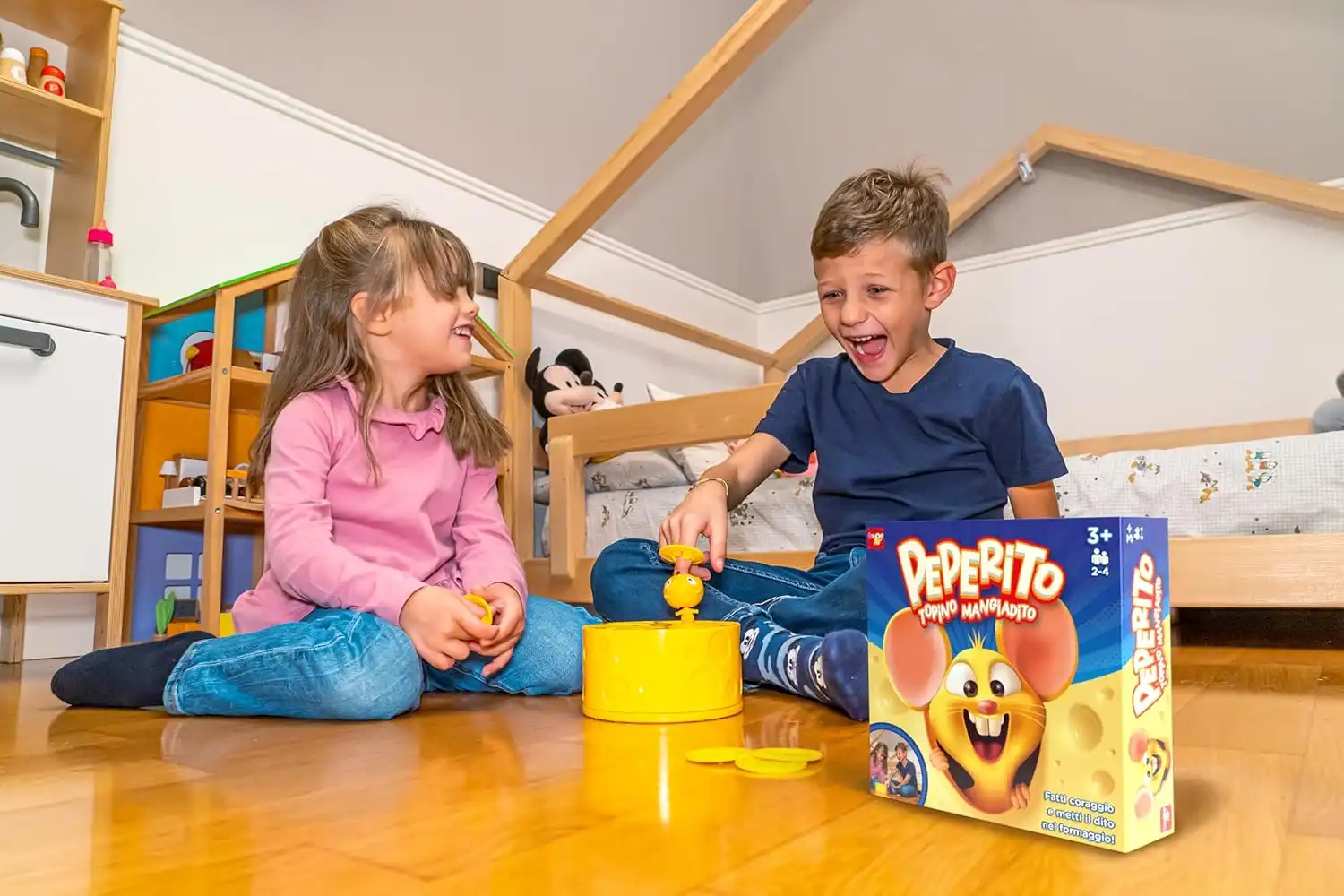 Rocco Giocattoli Peperito Topino Mangiadito Gioco da Tavolo Bambini Eta' 3-5