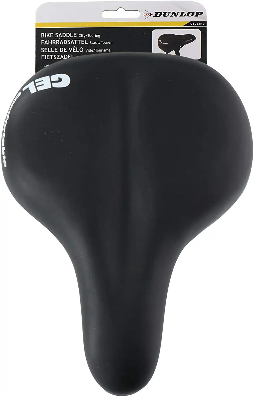 Sella per Bici in Gel Pu 265x185mm Massimo Comfort Sedile Imbottito Dunlop