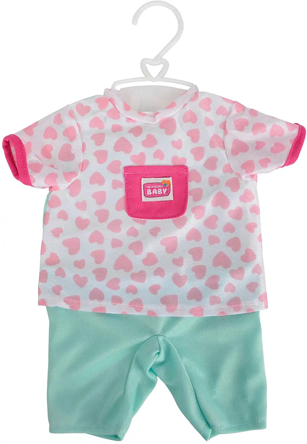 New Born Baby Set da 3 Pezzi Abito Pannolino e Sonaglino Colori Assortiti